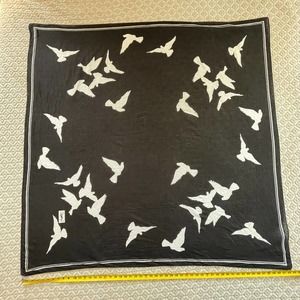 Yves Saint Laurent YSL Vintage Majestic Flight of Birds Scarf 53X53